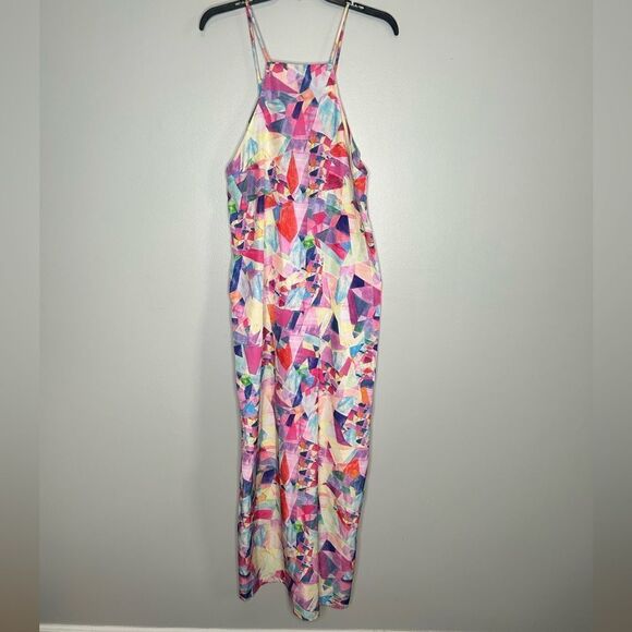 Nasty Gal Crystal Matrix Abstract Print Maxi Dress - Picture 3 of 5